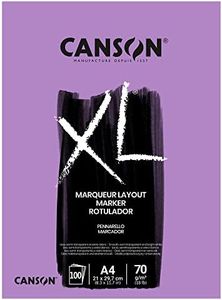 CANSON XL Marker - Bloc 100 feuilles de papier blanc semi-transparent A4 70g/m²