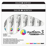 Daler-Rowney System3 Heavy Body Acrylic Set, 6 x 59ml Tubes, Assorted Vibrant Colours, Impasto Technique, Multi-Surface, Ideal for Professional Artists & Students
