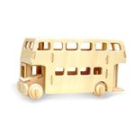 Georgie Porgy 3D Wooden Puzzle Double Decker Bus Model Kids Woodcraft Construction Kit Building Blocks For Children Educational Jigsaw Routemaster Assembling Toy Gift (JP238 London Bus)