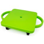 K-Roo Sports 11.5" Gym Class Super Scooters Sliding Board with Non-Skid Casters and Safety Handles (Green)