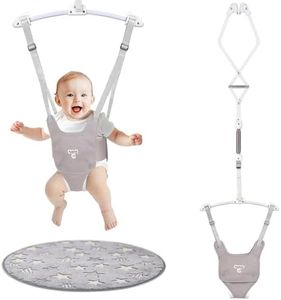 Baby Jumper, Baby Jumper Doorway with Adjustable Strap, Protable Baby Jumpers and Bouncers, Easy to Assemble, Baby Bouncer Jumper with Soft Rug