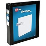 Avery Showcase Reference View Binder, 1.5 Inch, Black, 1 Binder (19650)