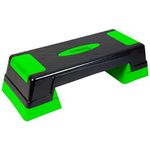 Strauss High Rise Aerobic Stepper | Two Height Level Adjustments - 6 inches and 8 inches | Slip-Resistant & Shock Absorbing Platform for Extra-Durability - Supports Upto 200 KG, (Green)