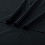 Toodou Hotel Quality 100% Microfiber 2 Pack Black King Size Flat Sheets-Comfortable and Durable Flat Sheet is Made of Premium Fabric Which Have Great Breathability