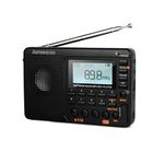 Retekess V115 Portable Radio AM FM, Shortwave Radio, Digital Radio with Recorder, Rechargeable Radio Support Micro SD Card and Bass Speaker (Black)