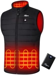 Heated Gilet for Men with 12000mAh Power Bank, Men's Heated Vest Electric Rechargeable Heating Body Warmer with 4 Heating Zones 3 Adjustable Temperature Men Heating Jacket for Outdoor Work Hiking