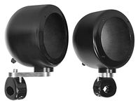 2 Rockville MAC40B 4" Black Swivel Aluminum Tower/Handlebar Speaker Pods ATV/UTV