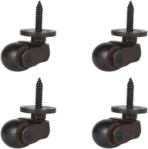 Set of 4 Solid Brass Caster Heavy Duty & Safe for All Floors Perfect Replacement for Floor Mat Oil Rubbed Bronze Finish