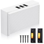 Saillong Wired Door Bell Chime Kit with 16V 10VA Two Note Lighted Metal Doorbell Buttons and Doorbell Chime Cover for Home Wall Inside, Compatible with Most Brand Doorbells, Black (Checked)