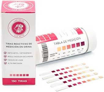 150 Tiras Keto Luz, medición de cetosis via orina. Dieta cetogénica/Keto, Dukan, Atkins, Paleo. Mide si tu metabolismo está en modo quema grasa.
