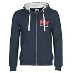 Helly-Hansen Men's Standard HH Logo Full Zip Hoodie, 597 Navy, Large