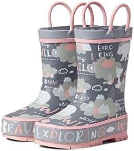 Western Chief Unisex-Child Explore Rain Boot (Toddler/Little Big Kid), Grey, 11 Little Kid