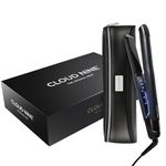 CLOUD NINE The Original Iron Black Hair Straightener Giftset | Variable Temperature Control Quick Heat Touch Technology Ceramic Floating Plates Spring Flex Styling | Perfect Smooth Sleek Results