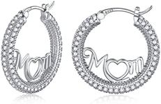 Mother's Day MAMA Mom Hoop Earrings