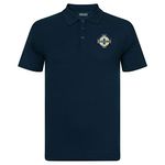 Northern Ireland Official Football Gift Mens Crest Polo Shirt Navy Blue XXL