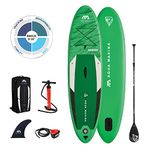 Aqua Marina Breeze, Inflatable Stand Up Paddle Board (iSUP) Package, 300 cm Length, Green