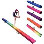 Alondy 9ft Gymnastics Balance Beam Foldable Equipment Folding for Home Gym Training (Rainblow, 9FT)