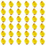 THE TWIDDLERS - 36 Yellow Fluffy Small Chicks, 4cm for Easter Bonnet Egg Hunt Toy Fillers, Party Decoration and Cake Topper