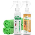 M95 Car Interior Cleaner & Car Seat Cleaner for All Car Interior Surfaces, Leather & Vinyl Seats, Citrus Cent, Removes Germs, Stains & Frozen Dirt for Car Interior & Seat Cleaner, 2 Microfiber Cloths