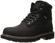 Wolverine Men's Floorhand Waterproof 6" Steel Toe Work Boot, Black, 11 M US