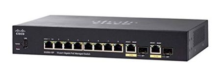 Cisco Systems SG350-10P-K9-NA SG350-10P 10-Port Gigabit PoE Managed Switch