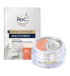 RoC Derm Correxion Dual Eye Cream with Advanced Retinol + Peptides for Puffy Eyes and Dark Circles 2 x 10mL