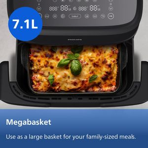 Philips Dual Basket Airfryer 7.1L – RapidAir, 10 Functions, Compact