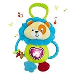 KiddoLab Musical Caesar Teething Toy for 3 Months and Up - Baby Teether, Rattle & Musical Toy with Lights & Fun Sound Effects - Baby Hanging Toy Easily Fits to Crib, Stroller and Car Seats