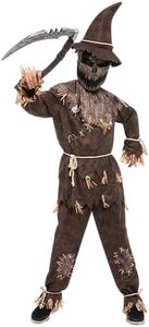 Spooktacular Creations Costume di Halloween da Spaventapasseri Birichino per Ragazzi - Costume da Spaventapasseri Spaventoso per Bambini per Giochi di Ruolo - Large (10-12 Anni)