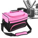 ANGGREK Salon Storage Travel Bag Large Capacity Hairdressing Carrying Bag with Shoulder Straps Salon Handbag Carry Hair Equipment Salon Storage