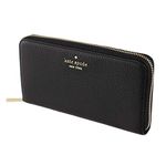 Kate Spade leila large continental pebbled leather wallet, Black, Wlr00392