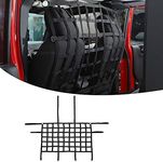 JeCar for Jeep Rear Seat Divider Net, Mesh Cargo Net Dog Car Barrier for 2007-2020 Jeep Wrangler JK JL Gladiator JT 2DR 4DR (Black)