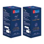 Dr Batra's Pro+ Instant Hair Natural Keratin Hair Building fibre (Internationally Approved) - Black, Hair fiber for thin & Fine hair, Suitable for Men and Women,(Pack of 2)