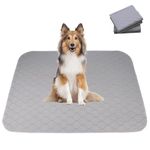 Paw Jamboree Pee Pads Reusable Puppy Pads Dog Pee Pad Dog Mat Pee Pads Dog Puppy Pee Pads Dog Pads Washable Pee Pads for Dogs Dog Training Pad,24"x18",Grey Black Paw