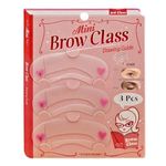 [Ear Lobe & Accessories] Reusable Eyebrow Shaping/Grooming | Make Up Template | Stencil Sticker Card, 3 Pcs