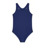 Ewbob Girls One Piece Swimsuit Comfortable Stretchy Swimwear Quick Dry Swimming Costume Beach Bathing Suit for Kids(C3-002) -Navy-13-14Y