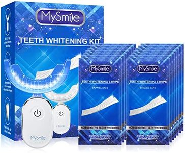 MySmile Teeth Whitening Kit with led Light, 14X Teeth Whitening Strips for Teeth Sensitive, 10 Min Fast Whitening Teeth, Helps to Remove Stains from Coffee, Smoking