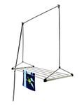 homWell Heavy Duty Stainless Steel 6 Pipe X 6 Feet (Blue) Economy Model with UV Protected Nylon Rope Ceiling Cloth Dryer | Cloth Drying Stand for Balcony | Clothes Stand for Drying