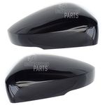 UNDERGROUND PARTS Left Passenger Nearside & Right Offside Drivers Side Side Door Wing Mirror Covers Caps Metallic Black