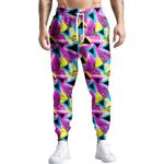 KARAZZO 80s 90s Mens Joggers Pants Sports Funny Workout Running Printed Retro Sweatpants Casual Track Pants with Pockets(Purple-XXL