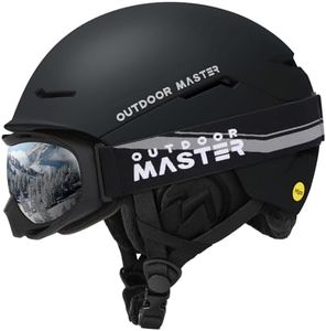 OutdoorMaster Ski Helmet Set,ELK MIPS Ski Helmet with OTG Ski Goggles - MIPS Snowboard Helmet Set for Men, Women & Youth