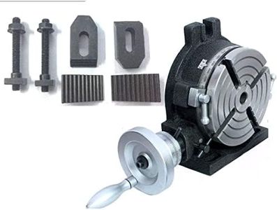 Precision 6" (150 mm) HV6-4 Slots Rotary Table with M8 Clamp Kit for Milling
