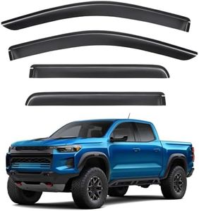 TECHPICCO Tape-On Rain Guards for Chevy Colorado/GMC Canyon 2023 2024 2025, Window Visors Side Window Deflectors Compatible with Chevrolet Colorado/GMC Canyon Accessories (4pcs)