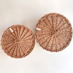 DAISYLIFE™ Roti and Bread Wicker Basket, combo Pack of 2, Small & Big Multipurpose Hand-woven Long-Lasting Rattan Flower Basket for Storage, Fruit Basket, Home Decor, Kitchen, Gift and Hamper Basket