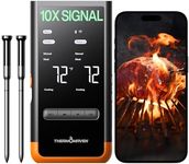 ThermoMaven Wireless Bluetooth Smart Meat Thermometer: Standalone Base, Smart WiFi Thermometer with Sub-1G, 6 Sensors NIST Certified Accuracy, 2 Probes, for BBQ, Grill, Oven, Smoker, Rotisserie