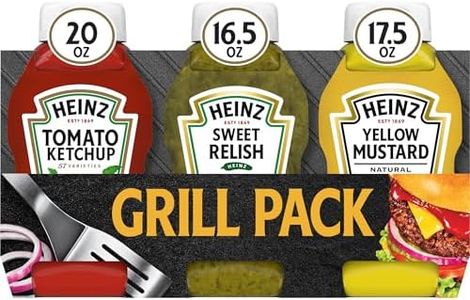 Heinz Tomato Ketchup, Sweet Relish & Yellow Mustard Grill Pack, 3 ct Pack