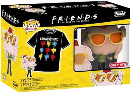Funko Pop! & Tee: Friends - Monica with Turkey with Turkey - Small - (S) - T-Shirt - Vêtements avec Une Figurine en Vinyle à Collectionner - Idée de Cadeau - Jouets et Top à Manches Courtes - TV Fans