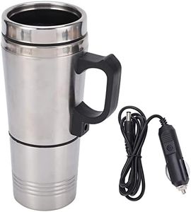 Car Electric Kettle, 350M/150ML Stainless Steel Car Electric Kettle Coffee Tea Thermos Water Heating Cup Travel Heating Cup Portable Water Heater for Tea 12V