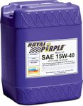 Royal Purple 05154 API-Licensed SAE 15W-40 High Performance Synthetic Motor Oil, 5-Gallon Pail