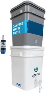 Uzima UZ-2 Camping Water Filter and Drinking Water Filter System, Portable Survival Camping Essentials, Backpacking Purification Gear for Glamping, Hiking, and Hunting Essentials and Military Gear